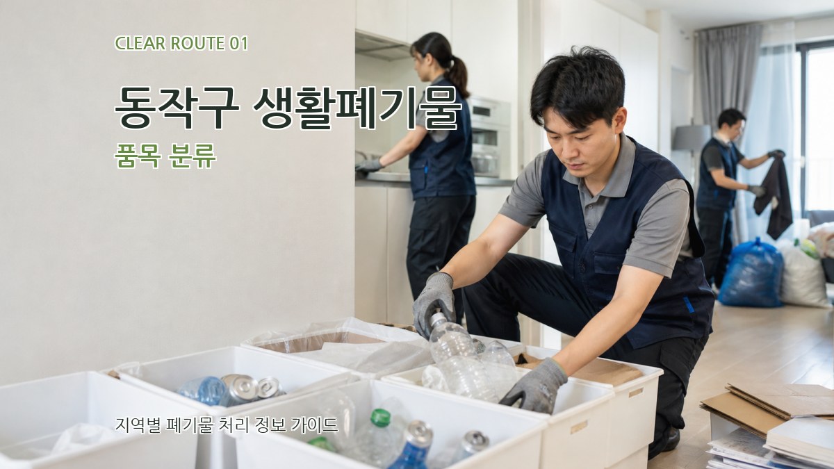 동작구 생활폐기물 품목 분류