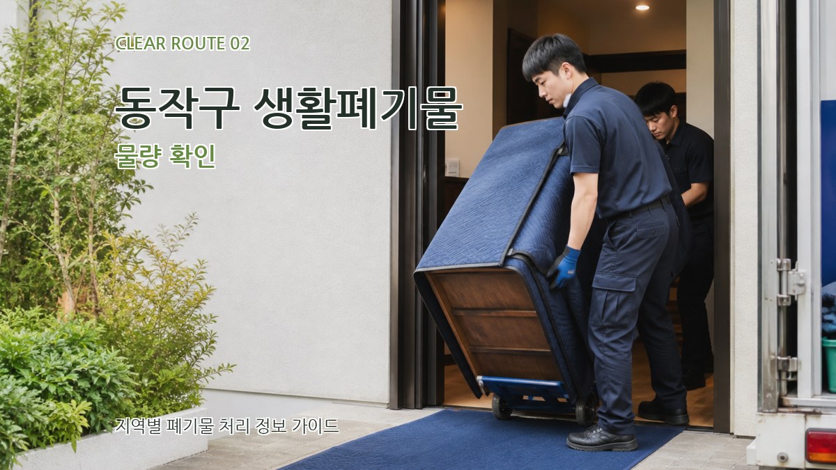 동작구 생활폐기물 물량 확인