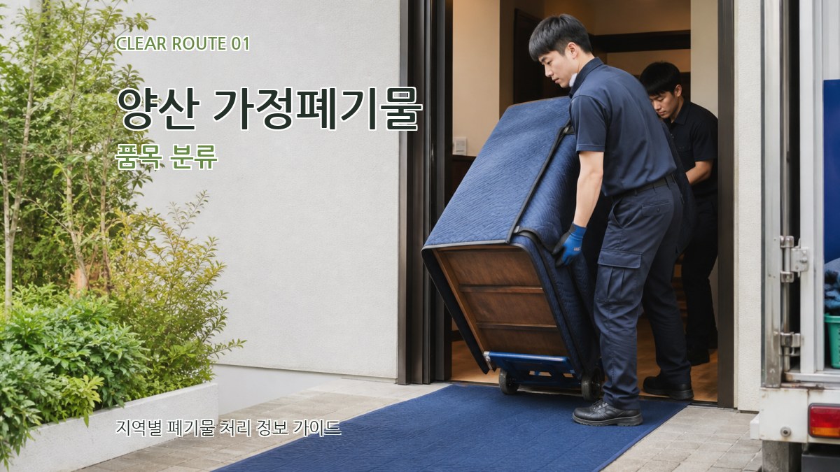 양산 가정폐기물 품목 분류