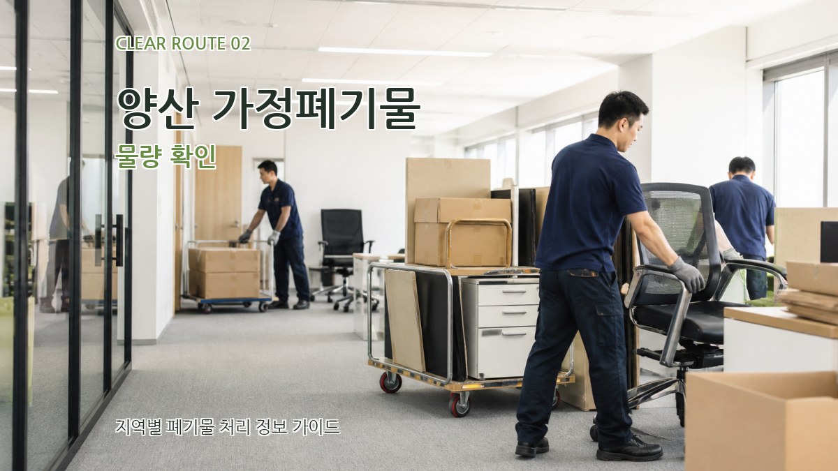 양산 가정폐기물 물량 확인