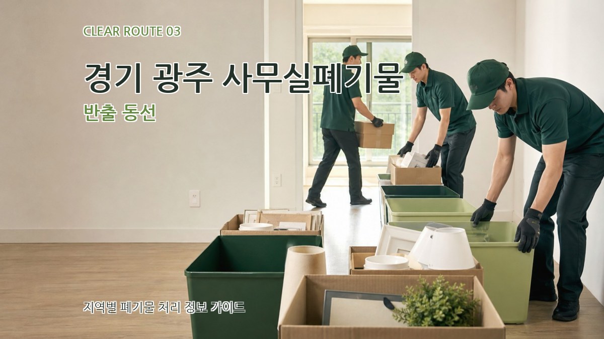 경기 광주 사무실폐기물 반출 동선