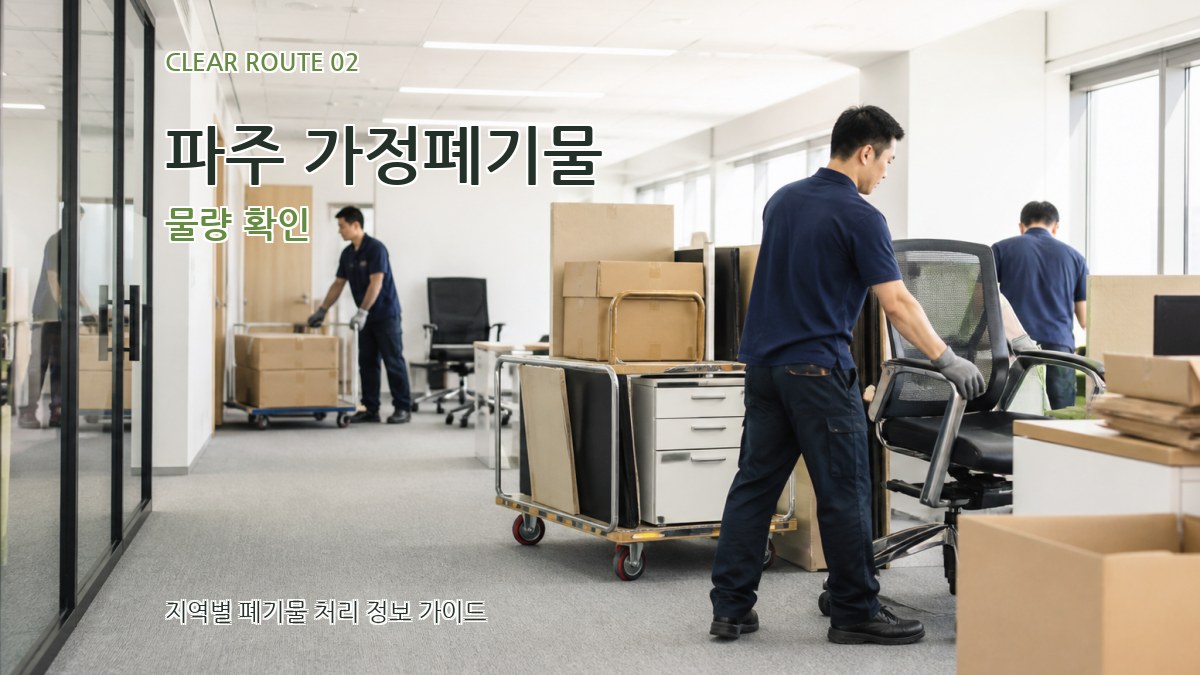 파주 가정폐기물 물량 확인