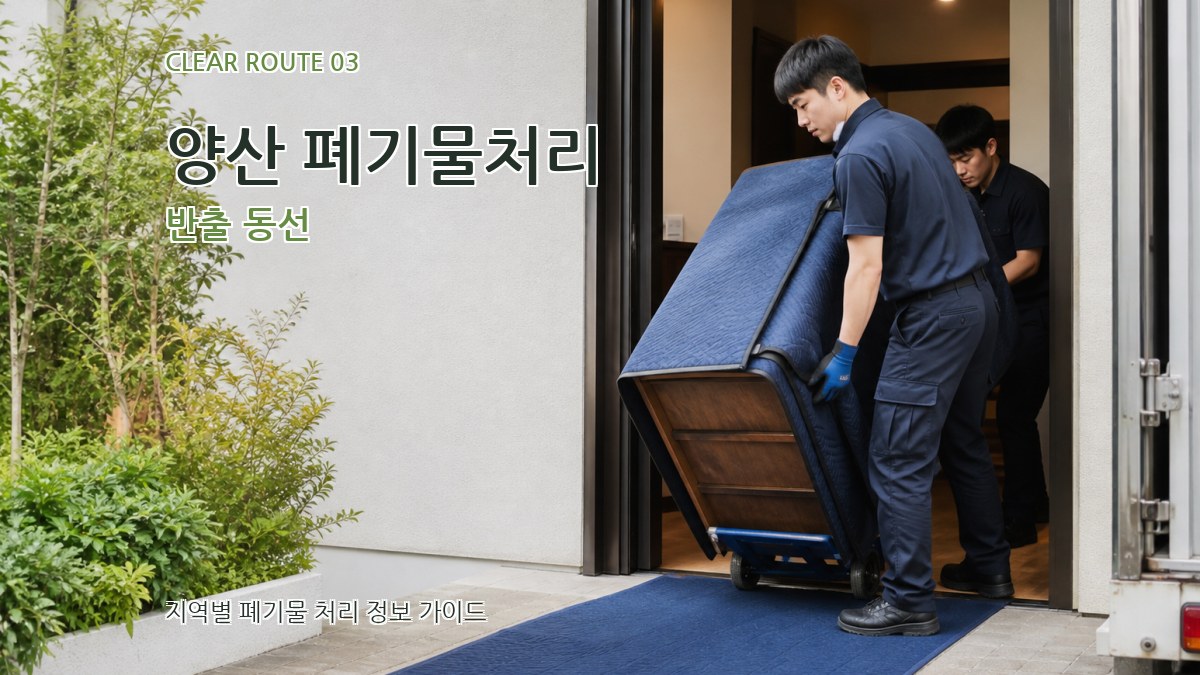 양산 폐기물처리 반출 동선