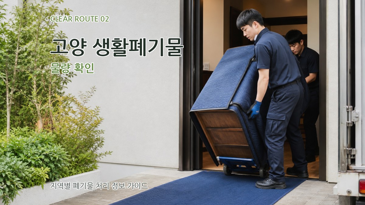 고양 생활폐기물 물량 확인