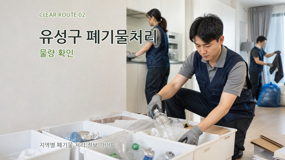 유성구 폐기물처리 물량 확인