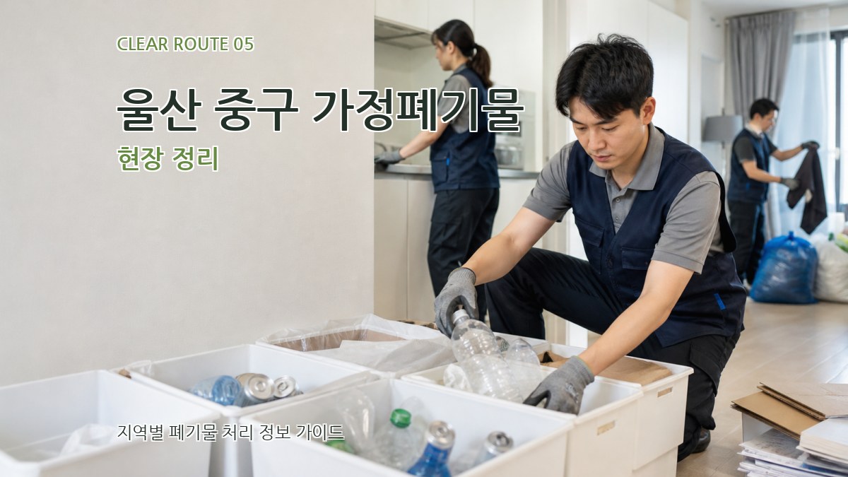 울산 중구 가정폐기물 현장 정리