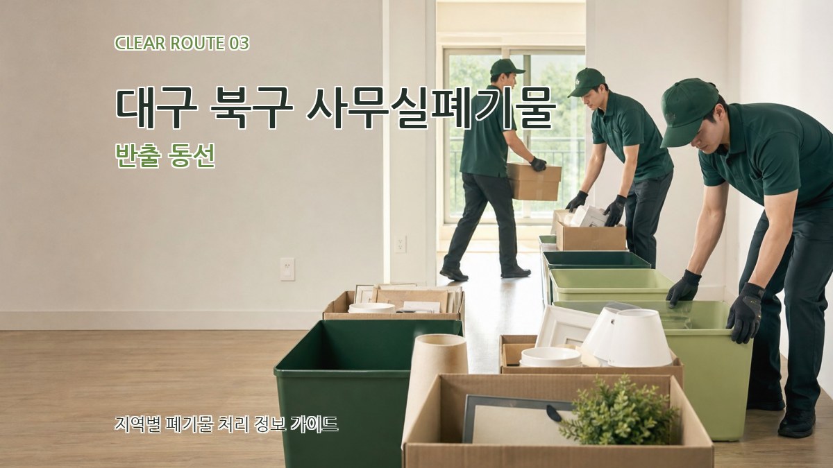 대구 북구 사무실폐기물 반출 동선