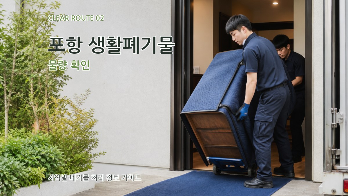 포항 생활폐기물 물량 확인