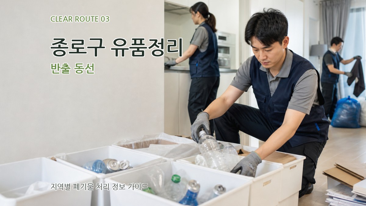 종로구 유품정리 반출 동선