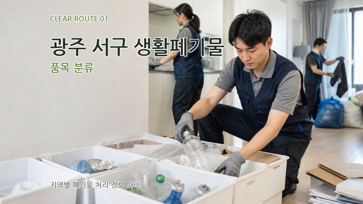 광주 서구 생활폐기물 품목 분류