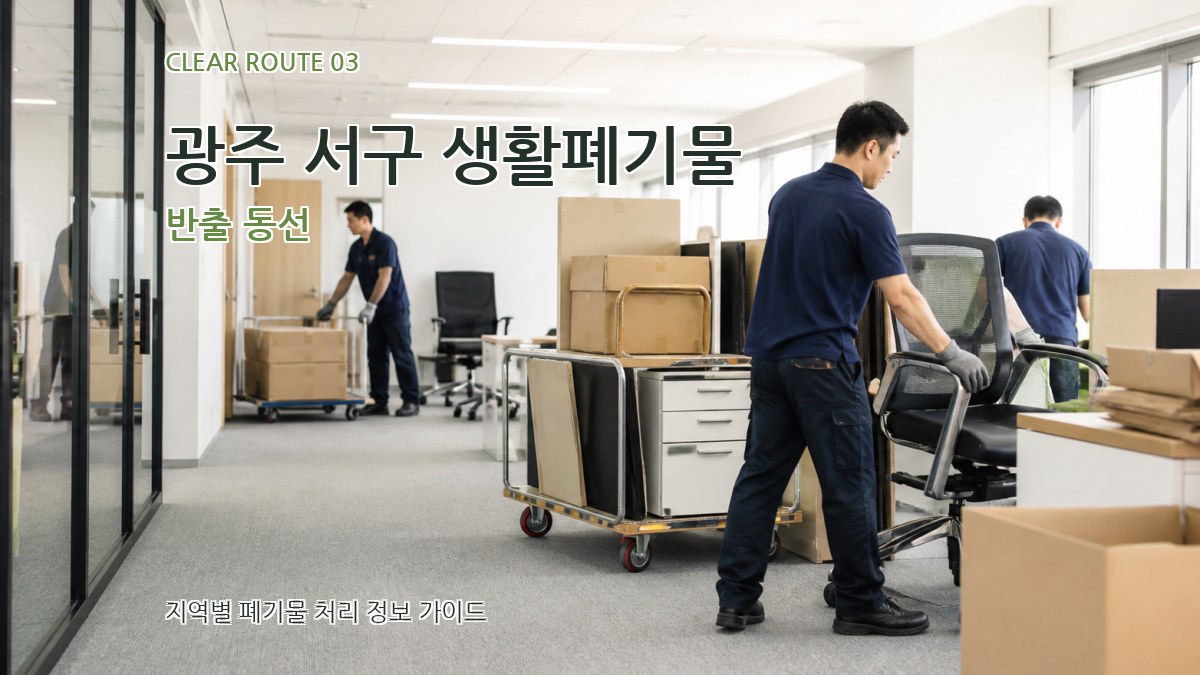 광주 서구 생활폐기물 반출 동선