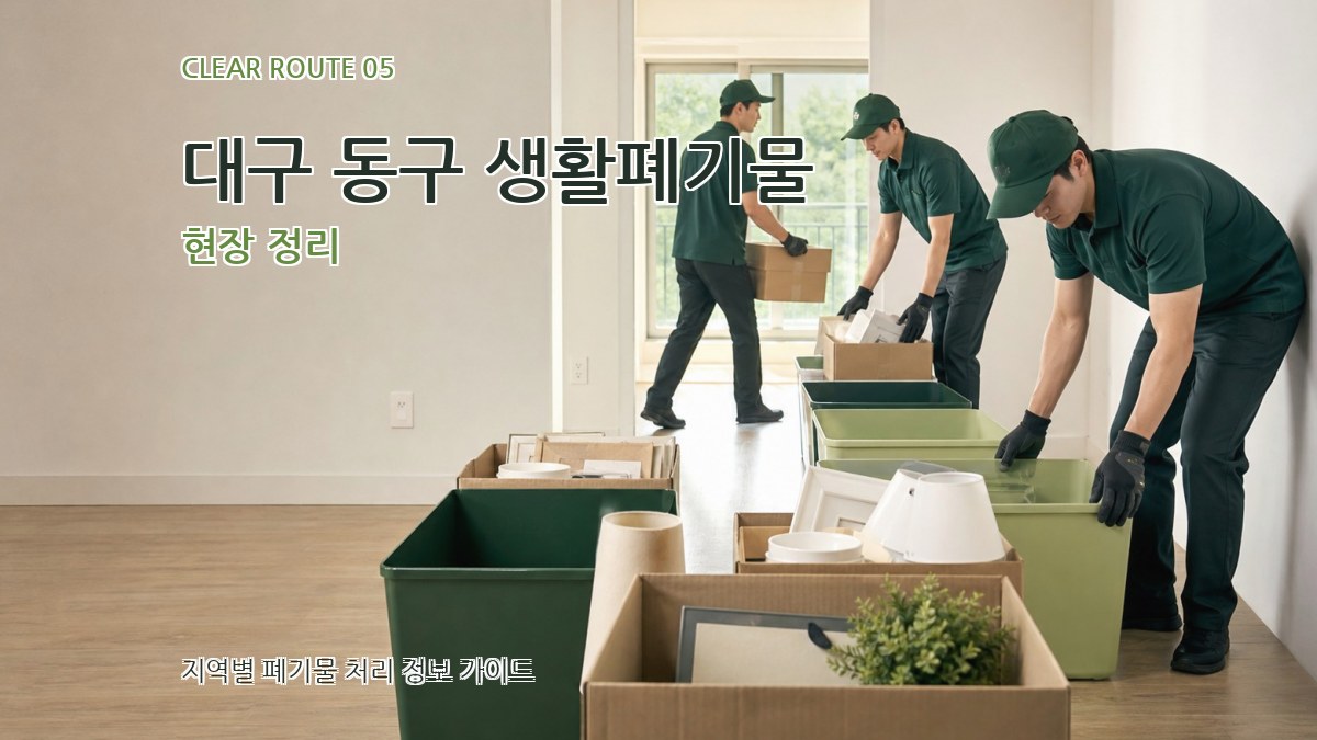 대구 동구 생활폐기물 현장 정리