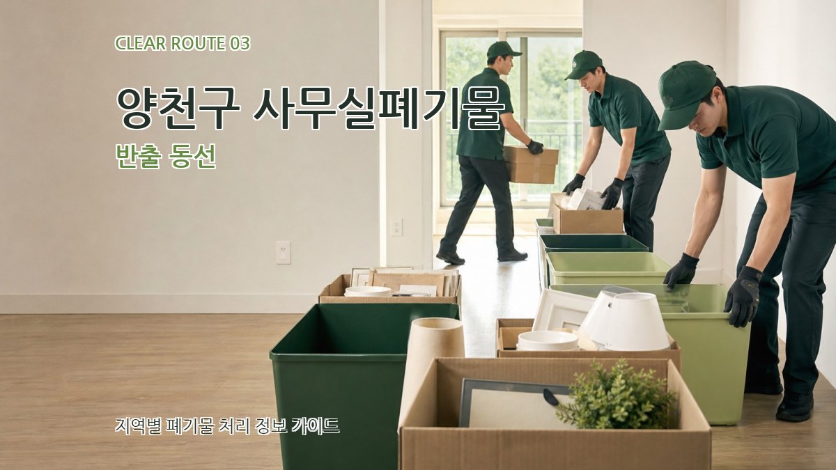양천구 사무실폐기물 반출 동선