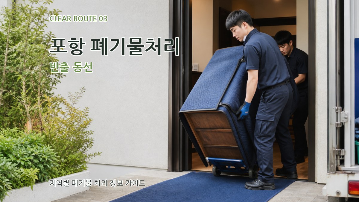 포항 폐기물처리 반출 동선