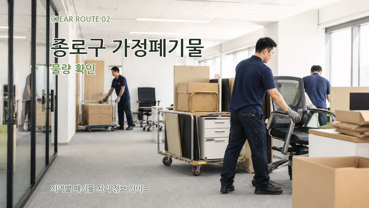 종로구 가정폐기물 물량 확인