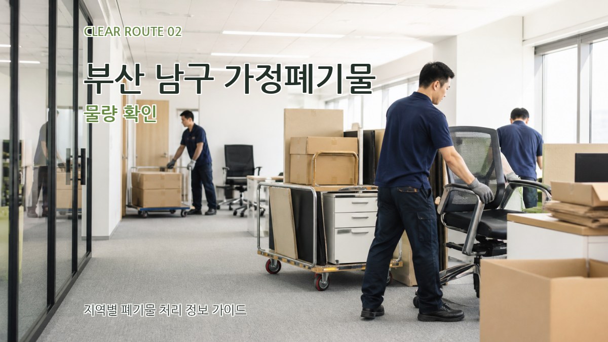부산 남구 가정폐기물 물량 확인