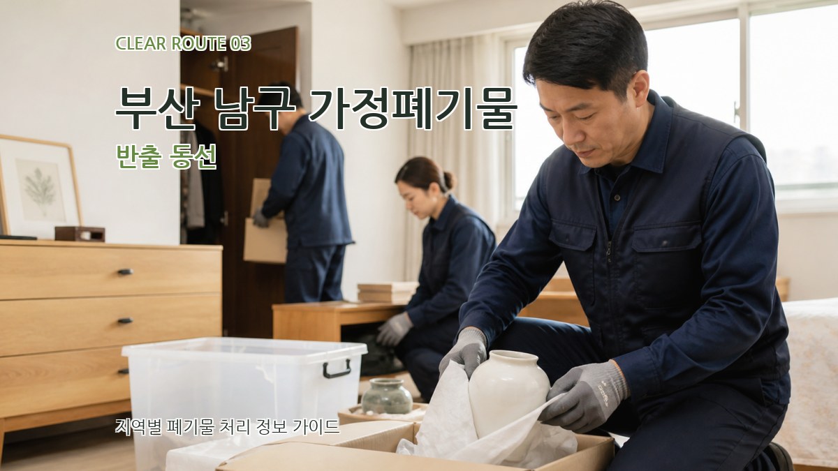 부산 남구 가정폐기물 반출 동선