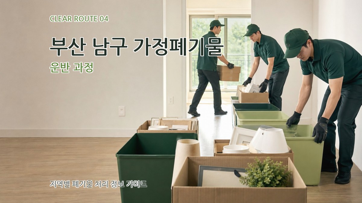 부산 남구 가정폐기물 운반 과정