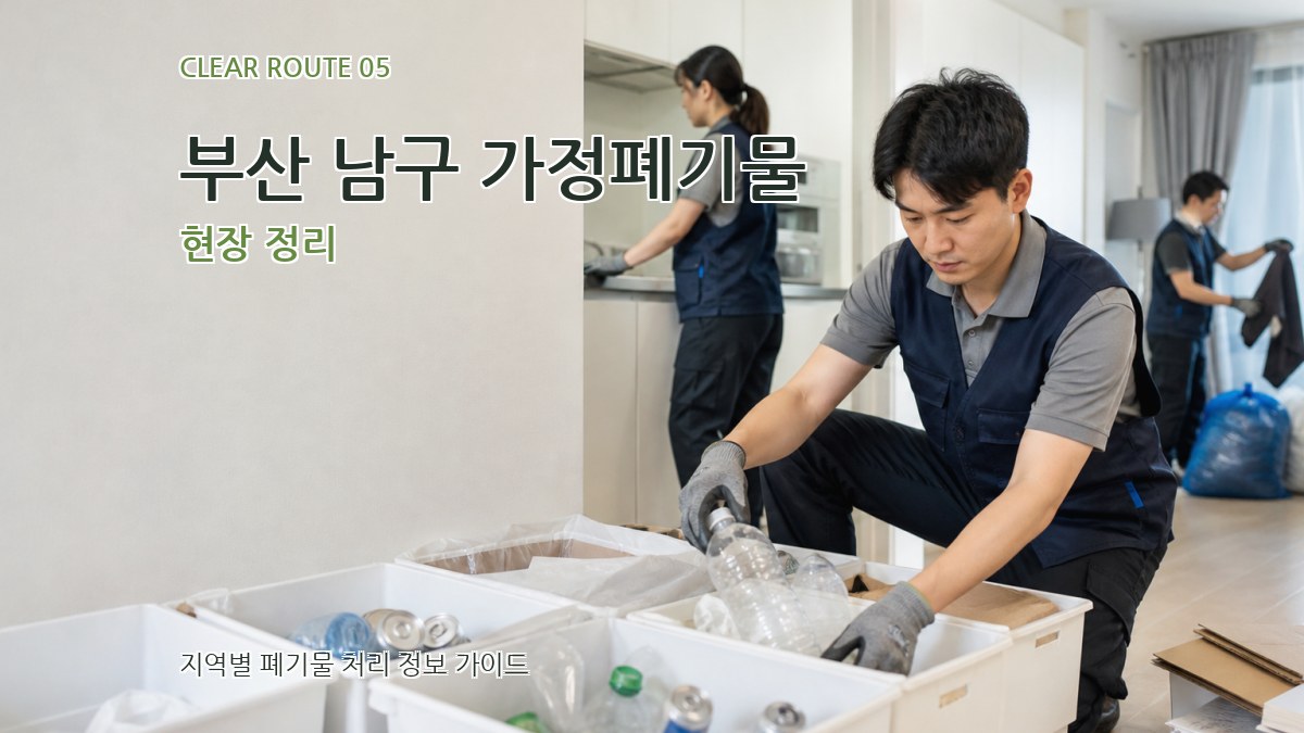 부산 남구 가정폐기물 현장 정리