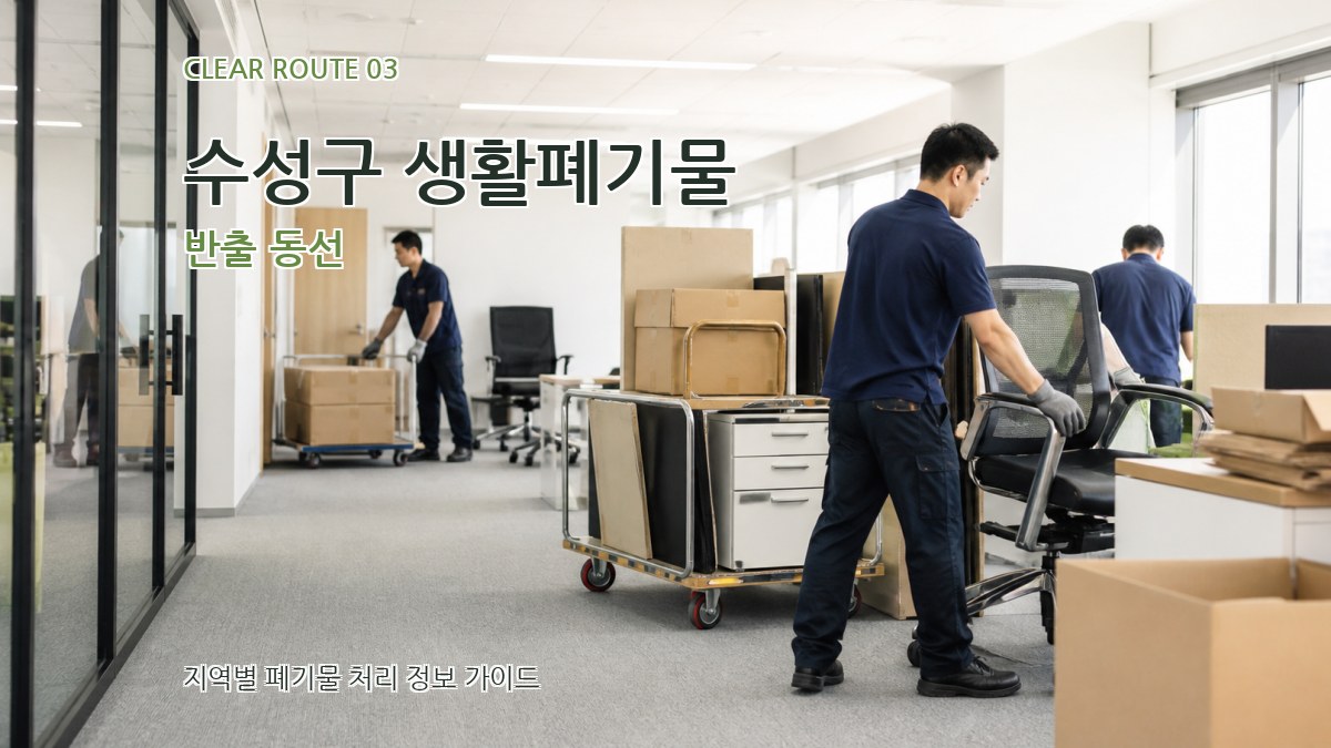 수성구 생활폐기물 반출 동선