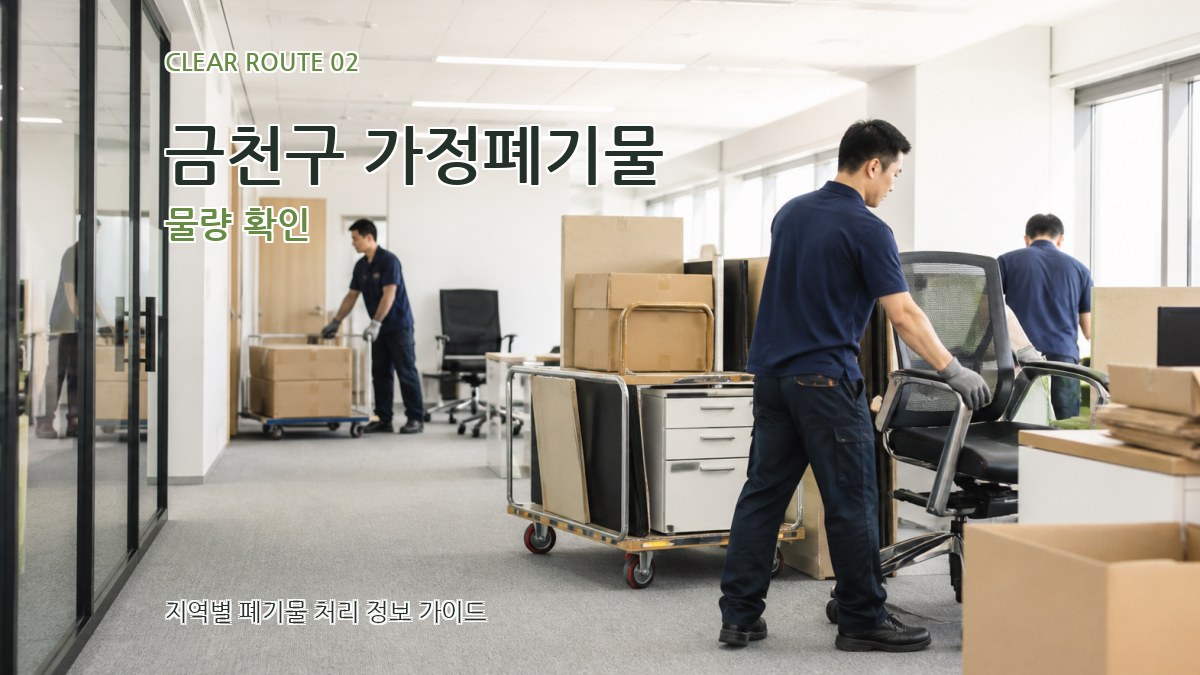 금천구 가정폐기물 물량 확인