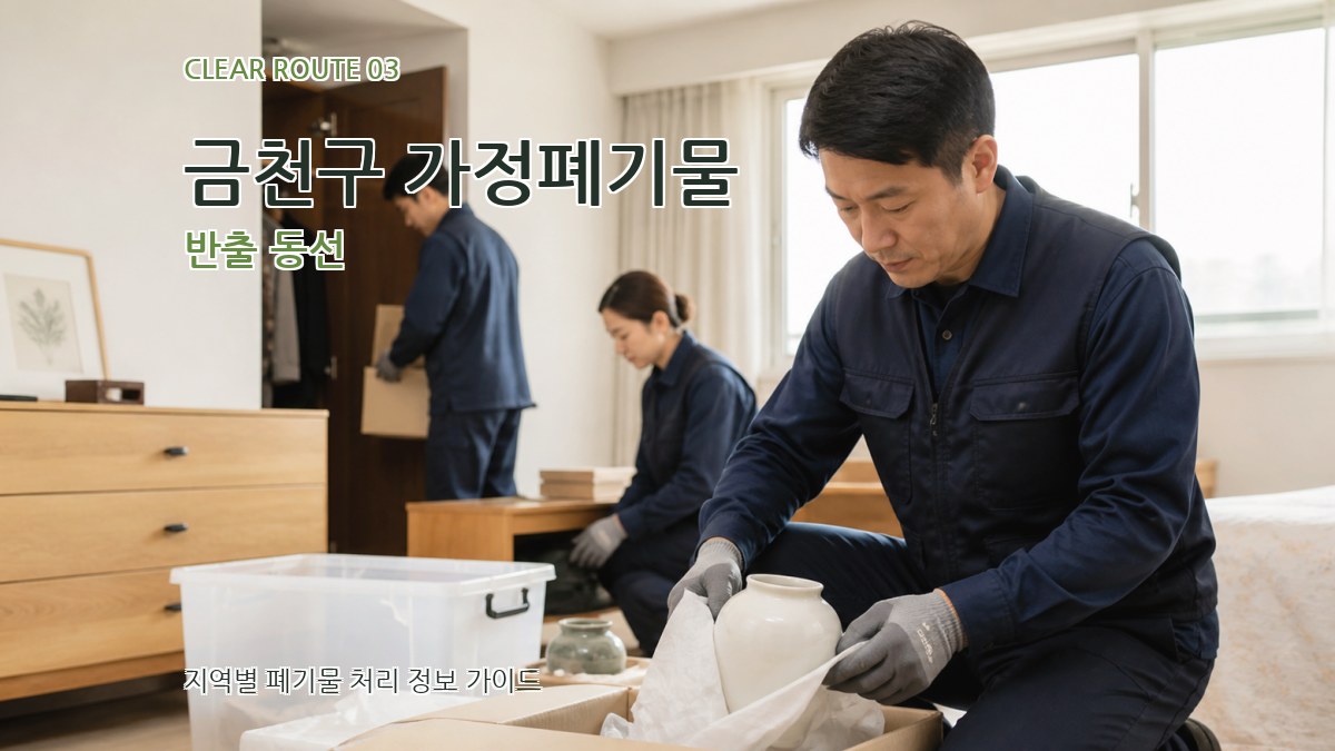 금천구 가정폐기물 반출 동선