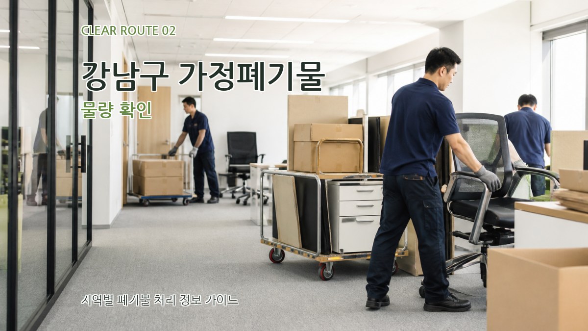 강남구 가정폐기물 물량 확인