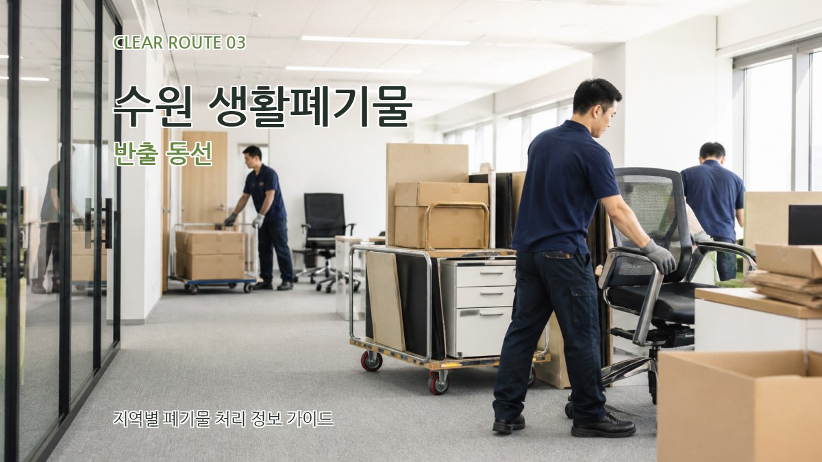 수원 생활폐기물 반출 동선