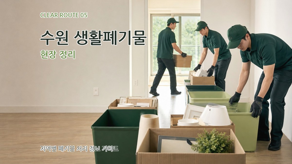 수원 생활폐기물 현장 정리