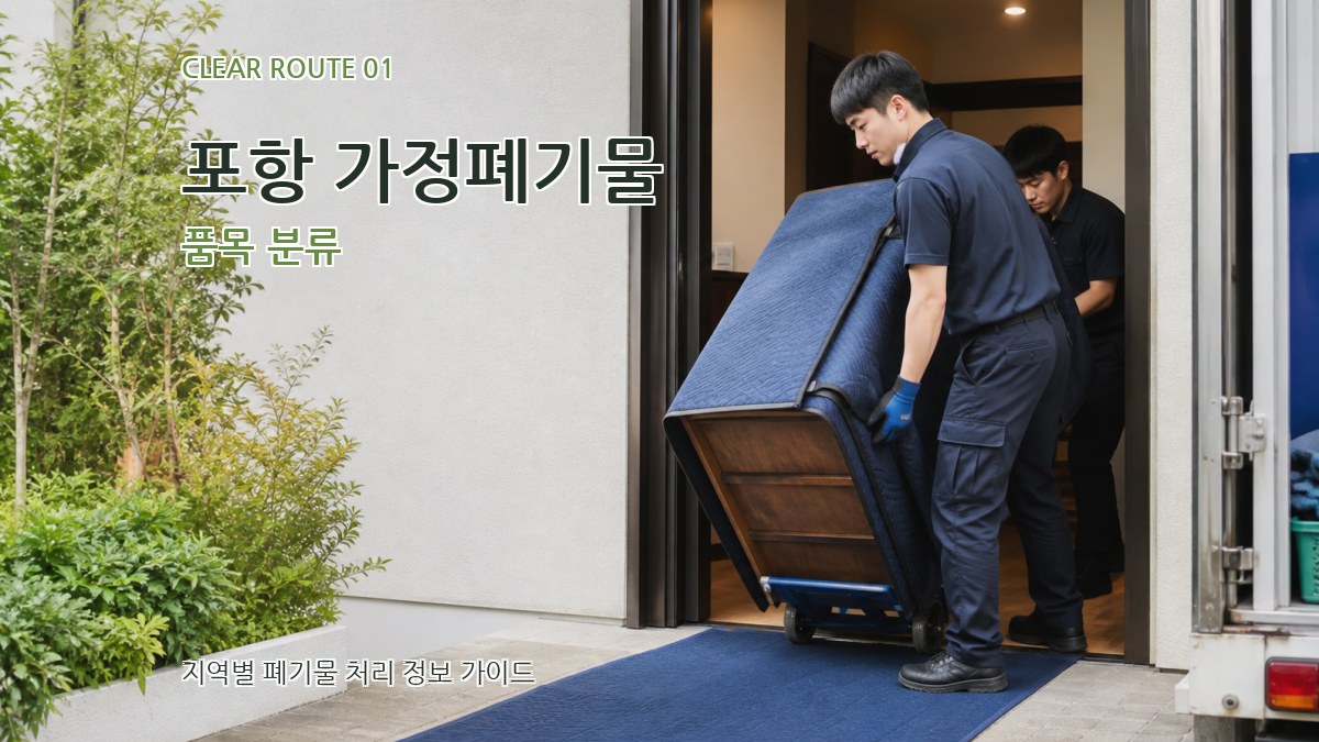 포항 가정폐기물 품목 분류